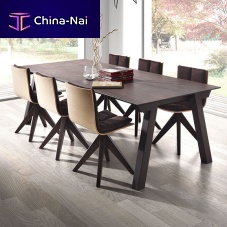 Contemporary table DUEROceramicwooden baserectangular
