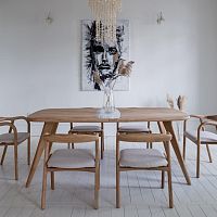 Scandinavian design dining table Orloakwalnutsolid wood