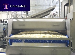 Industrial cooker with cooler continuousbatchrice
