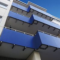 Exterior wall-covering DEBO-WALL-05laminateembossedcolored concrete look
