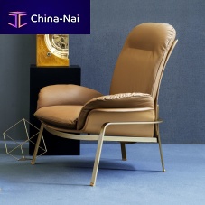 Contemporary armchair ELECTA RELAXleatherfull-grain leatherbeech