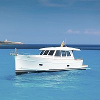 Classic motor yacht MENORQUN 54 HTdowneastwith enclosed cockpit4-cabin