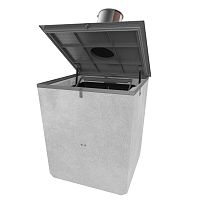 Plastic waste container KONCEPTrear loading