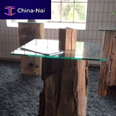 Contemporary high bar table UNIKAwoodenglasssquare
