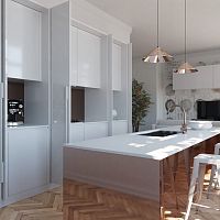 Metal sliding system EXEDRA for furnitureintegrated soft-close mechanismpocket
