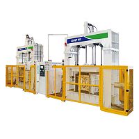 Hot forming machine for wood