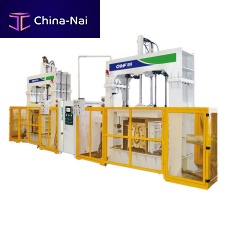 Hot forming machine for wood