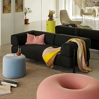 Modular sofa PALOcontemporarywoolblack