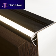 Anodized aluminum stair nose STAIR PROFILEwith LED profile