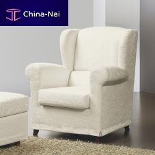 Traditional armchair AKKA / CONTEAfabricwoodenwith footrest