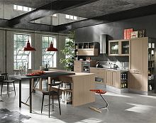 Contemporary kitchen MAGISTRAwoodenstainless steelisland