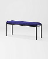 Contemporary bench MIESsteelfabricleather