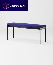 Contemporary bench MIESsteelfabricleather