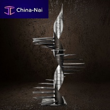 Spiral staircase SKULPTURA : "LEAF" SILVERmetal stepmetal framehome