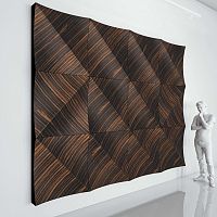 Wall-mounted decorative panel BETAfor interiorrigidAmerican walnut