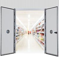 Swing industrial door aluminumanodized aluminumstainless steel
