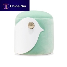 Contemporary stool BIRD STOOLwoodenvelvetfiberglass