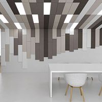 Acoustic wall panel PARQUETfor ceilingfabricpolyester fiber
