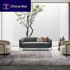 Compact sofa Ringcontemporaryfabricleather