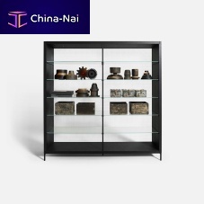 Contemporary shelf Combi oakwood veneerpainted steel
