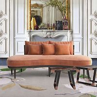 Semicircular sofa Carneliancontemporaryvelvetcotton