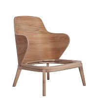 Contemporary armchair P-263leatherbeech4-legged