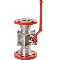Ball valve V16 Gachot®leverflange3-piece