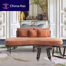 Semicircular sofa Carneliancontemporaryvelvetcotton