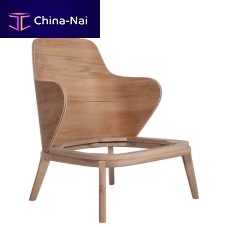 Contemporary armchair P-263leatherbeech4-legged