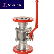 Ball valve V16 Gachot®leverflange3-piece