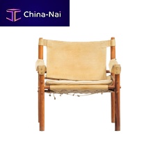 Traditional armchair SIROCCOleatherrosewood4-legged