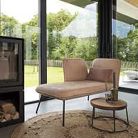 Contemporary daybed SHUFFLE leathersteelindoor