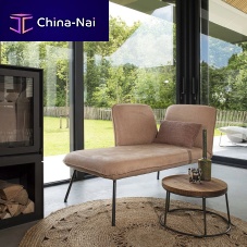 Contemporary daybed SHUFFLE leathersteelindoor