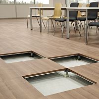 Wooden raised access floor COREcalcium sulfategalvanised steelHPL