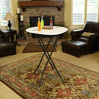 Contemporary high bar table 80362high-density polyethylene (HDPE)powder-coated steel baseround