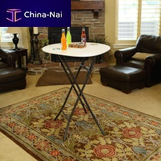 Contemporary high bar table 80362high-density polyethylene (HDPE)powder-coated steel baseround