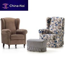 Traditional armchair ALICUDIleatherfabricbergere