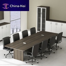 Contemporary boardroom table woodenmetal baserectangular