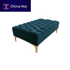 Traditional ottoman ANASTASIAfabricwoodencustomizable