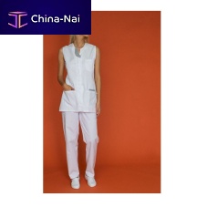 Unisex scrub top LILA SMpolyesterwhiteblue