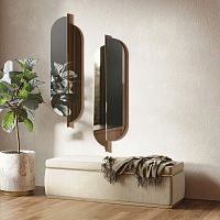 Contemporary upholstered bench Zenitfabricwooden basewooden