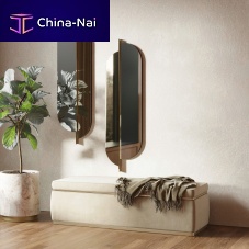 Contemporary upholstered bench Zenitfabricwooden basewooden