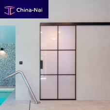 Interior door MINIMALISTaluminumslidingglazed
