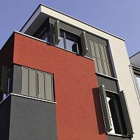 Sliding shutter  CADRE ET TLE PLEINE/PERFOREfoldingextruded aluminumlacquered